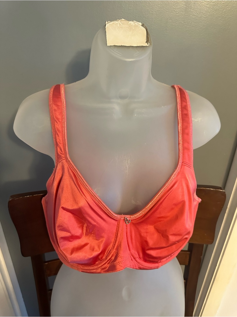 Breezies Coral Underwire Bra in Bright Coral